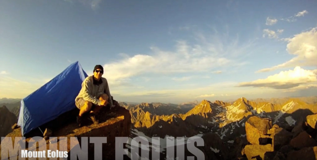 photo - Jon Kedrowski on top of Mt Eolus