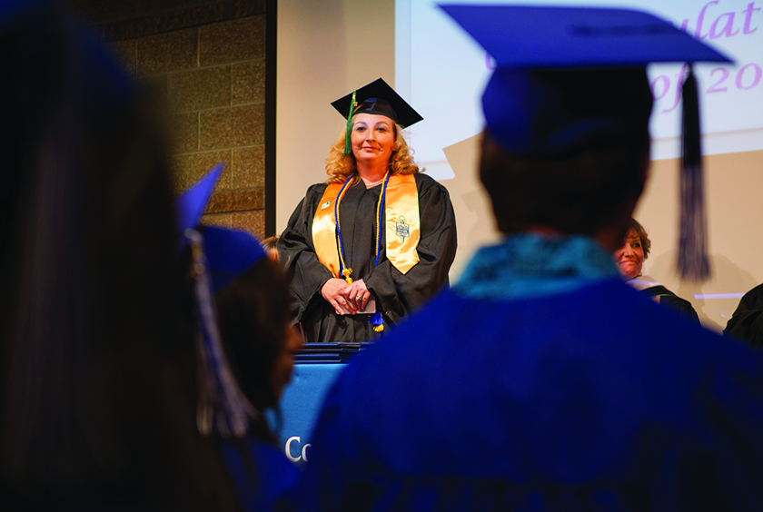 Robyn Kent at Colorado Mountain College’s graduation ceremony in Rifle